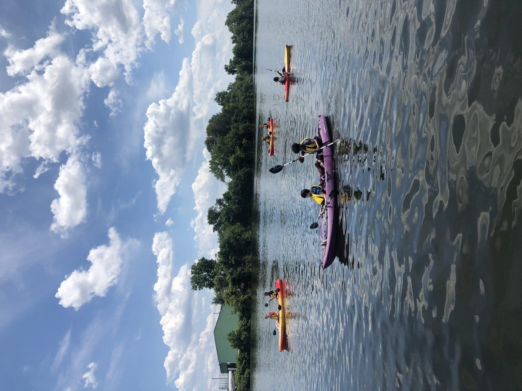 kayaking and blue sky